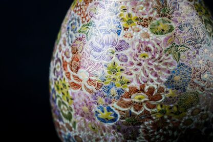 Satsuma Ware Lapis Lazuli Vase